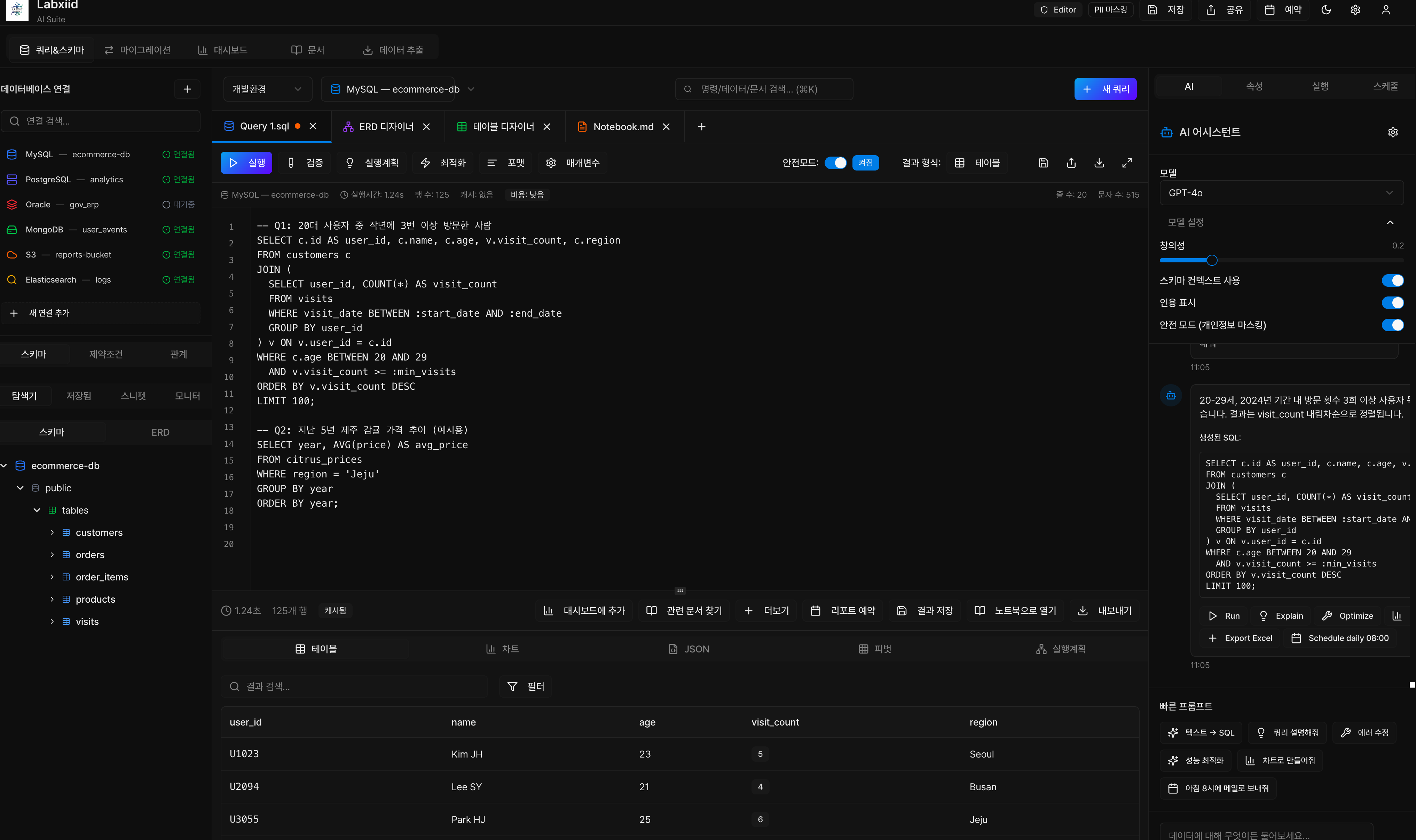 AI SQL Client & Query Builder